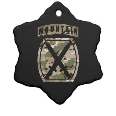 10th Mountain Division Patch 10th Mtn Ocp Multicam Camo Ceramic Star Ornament