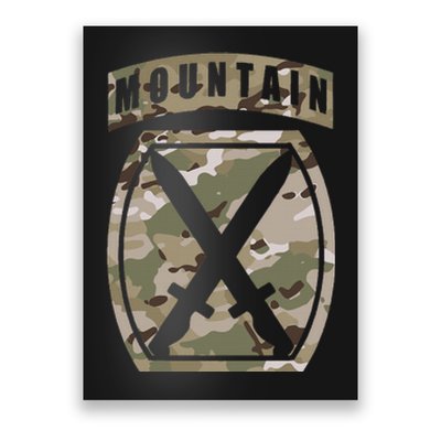 10th Mountain Division Patch 10th Mtn Ocp Multicam Camo Poster