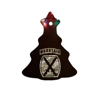 10th Mountain Division Patch 10th Mtn Ocp Multicam Camo Ceramic Tree Ornament