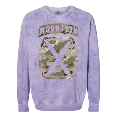 10th Mountain Division Patch 10th Mtn Ocp Multicam Camo Colorblast Crewneck Sweatshirt