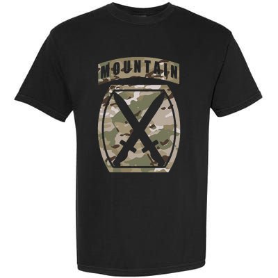 10th Mountain Division Patch 10th Mtn Ocp Multicam Camo Garment-Dyed Heavyweight T-Shirt