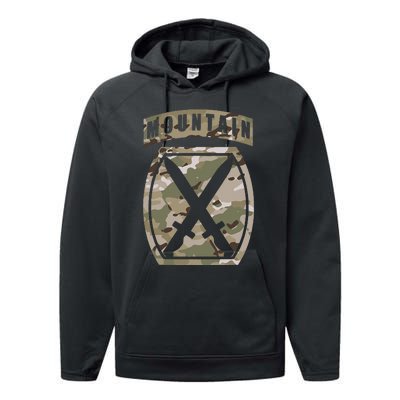 10th Mountain Division Patch 10th Mtn Ocp Multicam Camo Performance Fleece Hoodie