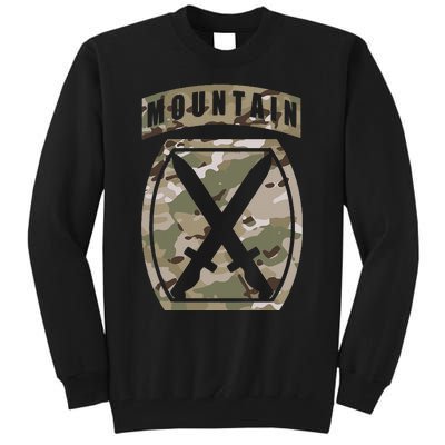 10th Mountain Division Patch 10th Mtn Ocp Multicam Camo Tall Sweatshirt