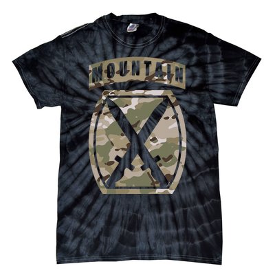 10th Mountain Division Patch 10th Mtn Ocp Multicam Camo Tie-Dye T-Shirt