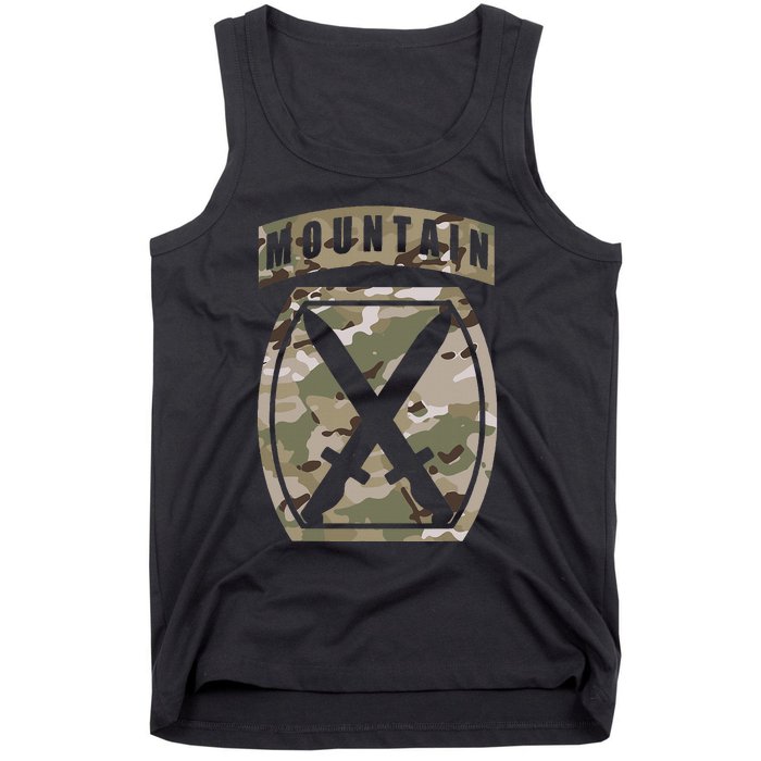 10th Mountain Division Patch 10th Mtn Ocp Multicam Camo Tank Top