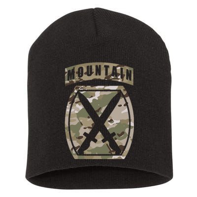 10th Mountain Division Patch 10th Mtn Ocp Multicam Camo Short Acrylic Beanie