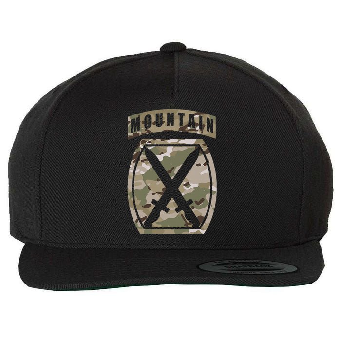 10th Mountain Division Patch 10th Mtn Ocp Multicam Camo Wool Snapback Cap