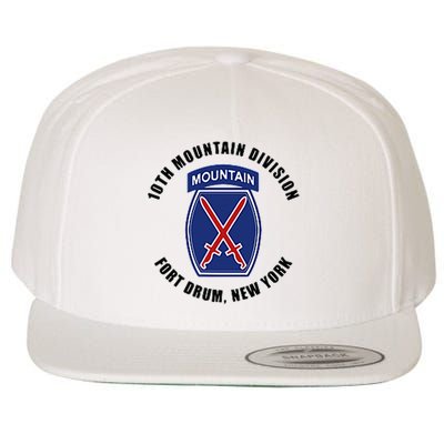 10th Mountain Division Fort Drum New York Wool Snapback Cap