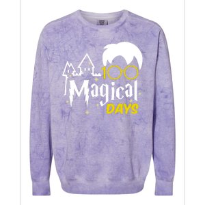 100 Magical Days Wizard 100th Days Of School Colorblast Crewneck Sweatshirt