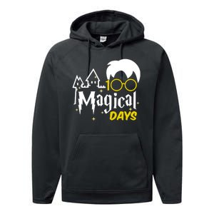 100 Magical Days Wizard 100th Days Of School Performance Fleece Hoodie