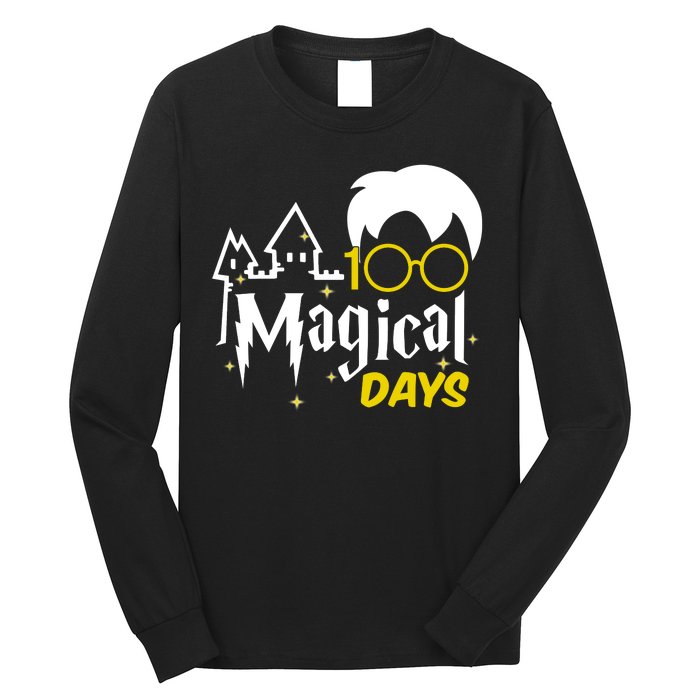 100 Magical Days Wizard 100th Days Of School Long Sleeve Shirt