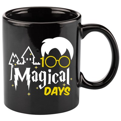 100 Magical Days Wizard 100th Days Of School 11oz C Handle Ceramic Mug