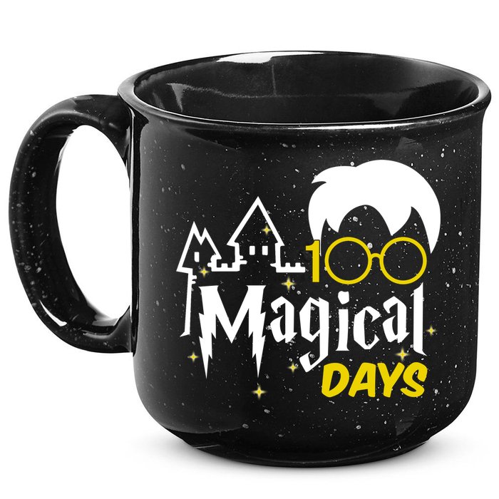 100 Magical Days Wizard 100th Days Of School 15oz Campfire Ceramic Mug