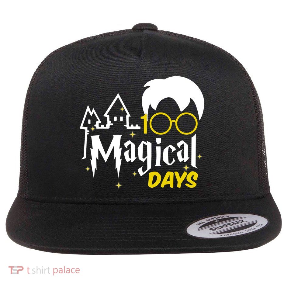 100 Magical Days Wizard 100th Days Of School Flatbill Hat