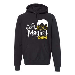 100 Magical Days Wizard 100th Days Of School Premium Hoodie