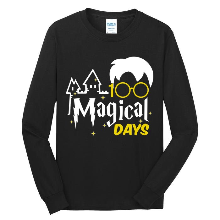 100 Magical Days Wizard 100th Days Of School Tall Long Sleeve T-Shirt
