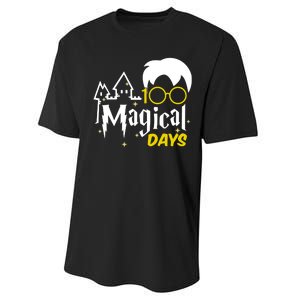 100 Magical Days Wizard 100th Days Of School Performance Sprint T-Shirt