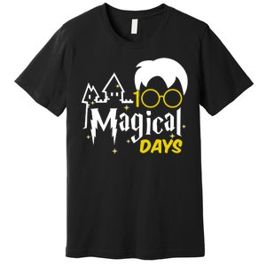 100 Magical Days Wizard 100th Days Of School Premium T-Shirt