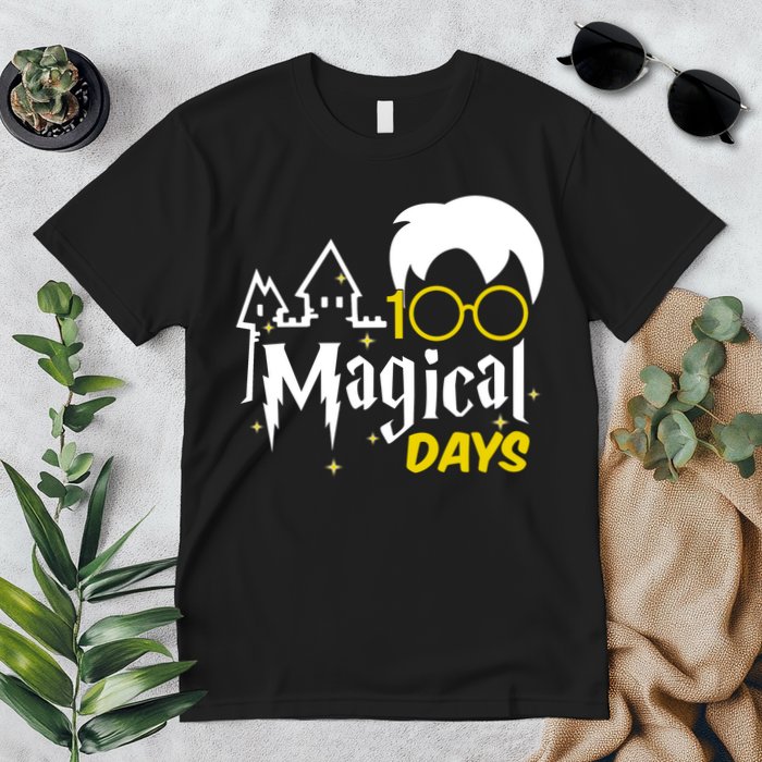 100 Magical Days Wizard 100th Days Of School Premium T-Shirt