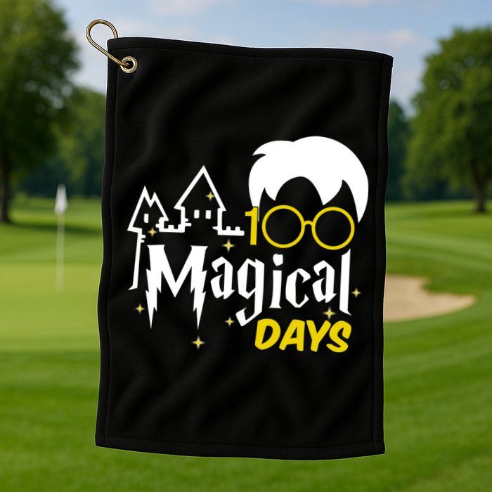 100 Magical Days Wizard 100th Days Of School Golf Towel