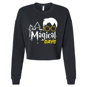 100 Magical Days Wizard 100th Days Of School Cropped Pullover Crew