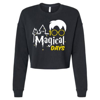 100 Magical Days Wizard 100th Days Of School Cropped Pullover Crew