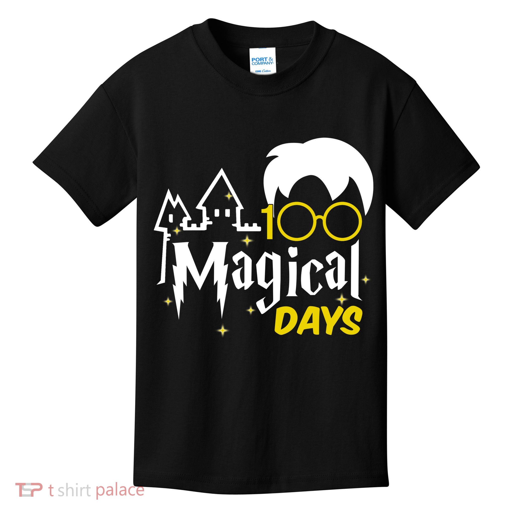 100 Magical Days Wizard 100th Days Of School Kids T-Shirt