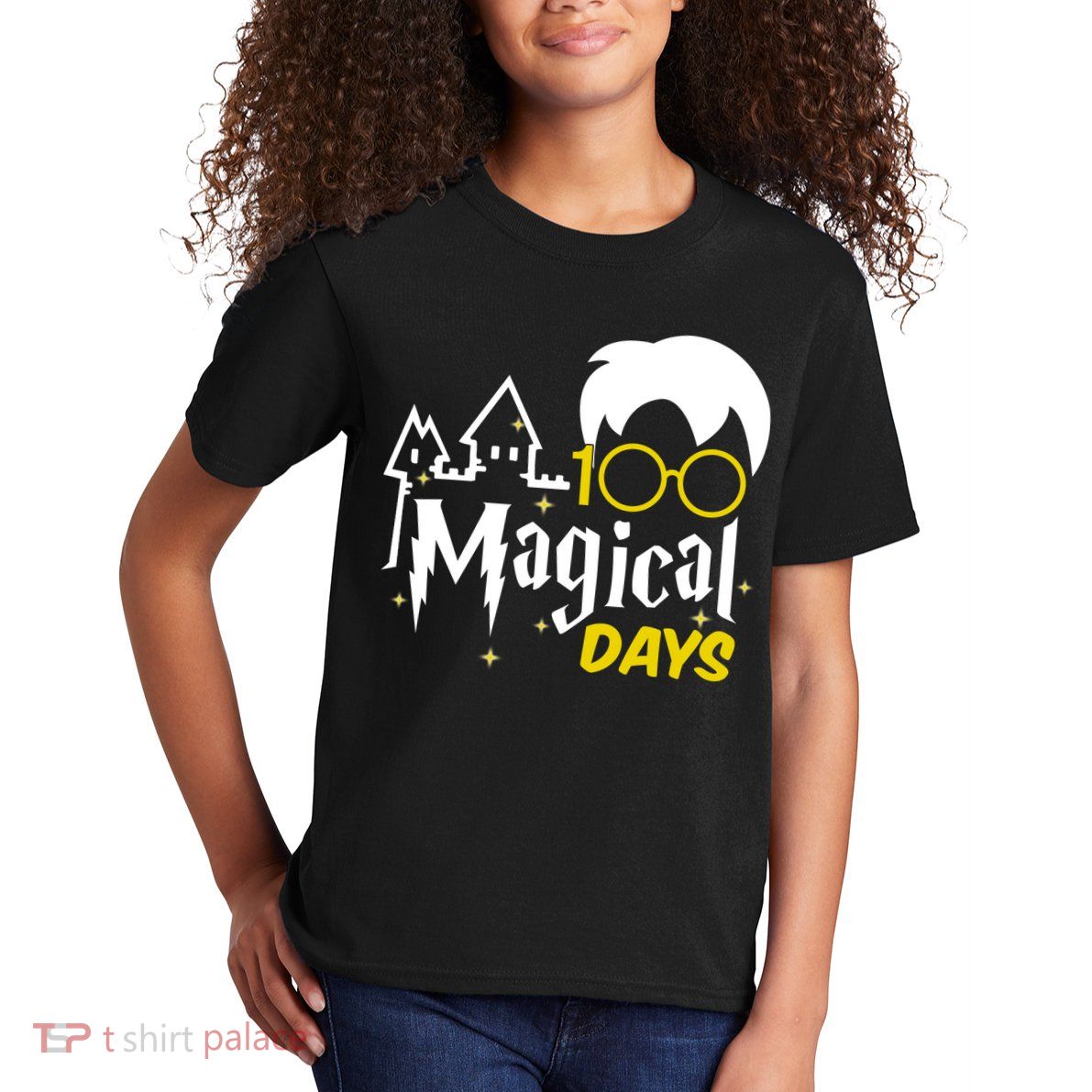 100 Magical Days Wizard 100th Days Of School Kids T-Shirt