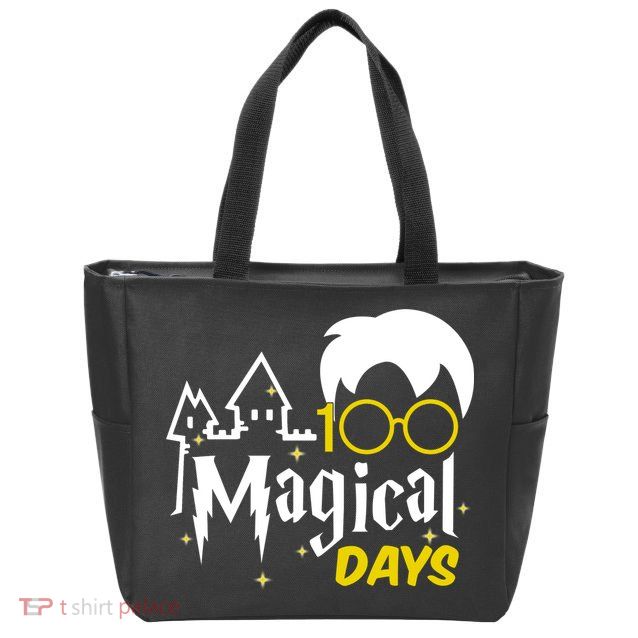 100 Magical Days Wizard 100th Days Of School Zip Tote Bag