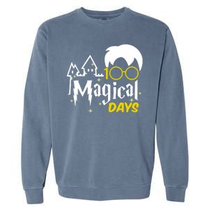 100 Magical Days Wizard 100th Days Of School Garment-Dyed Sweatshirt