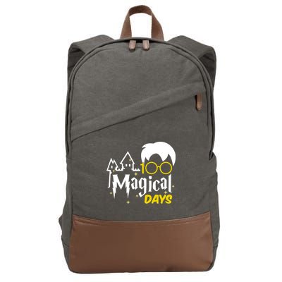 100 Magical Days Wizard 100th Days Of School Cotton Canvas Backpack