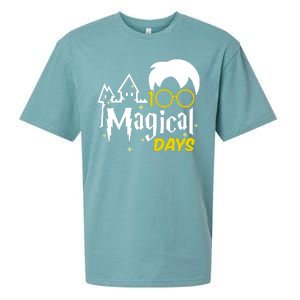 100 Magical Days Wizard 100th Days Of School Sueded Cloud Jersey T-Shirt