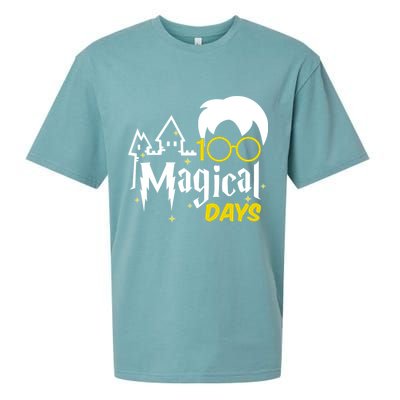 100 Magical Days Wizard 100th Days Of School Sueded Cloud Jersey T-Shirt