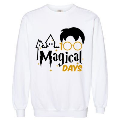 100 Magical Days Wizard 100th Days Of School Garment-Dyed Sweatshirt