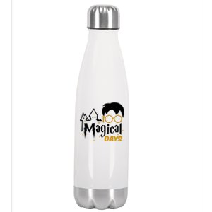 100 Magical Days Wizard 100th Days Of School Stainless Steel Insulated Water Bottle