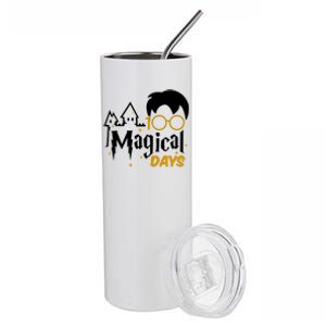 100 Magical Days Wizard 100th Days Of School Stainless Steel Tumbler