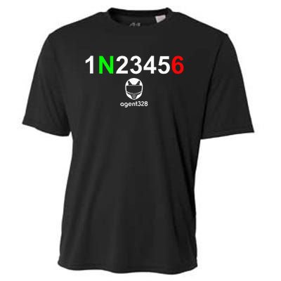 1N23456 Motorcycle Gear Shift Cooling Performance Crew T-Shirt