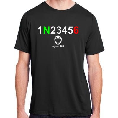 1N23456 Motorcycle Gear Shift Adult ChromaSoft Performance T-Shirt