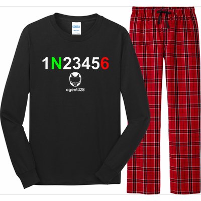 1N23456 Motorcycle Gear Shift Long Sleeve Pajama Set