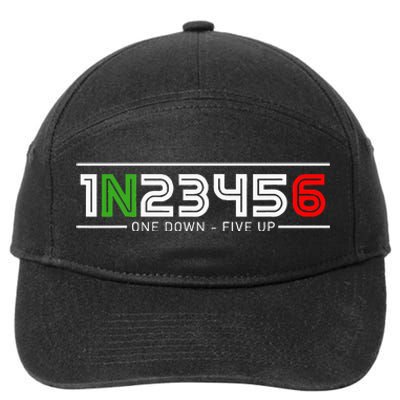 1N23456 Motorcycle Gear Shift Pattern Manual Transmission 7-Panel Snapback Hat