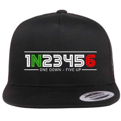1N23456 Motorcycle Gear Shift Pattern Manual Transmission Flatbill Hat