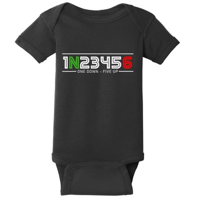 1N23456 Motorcycle Gear Shift Pattern Manual Transmission Baby Bodysuit