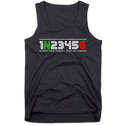 1N23456 Motorcycle Gear Shift Pattern Manual Transmission Tank Top