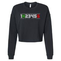 1N23456 Motorcycle Gear Shift Pattern Manual Transmission Cropped Pullover Crew