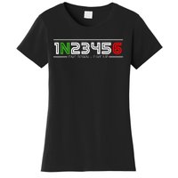 1N23456 Motorcycle Gear Shift Pattern Manual Transmission Women's T-Shirt