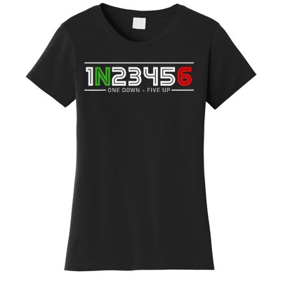 1N23456 Motorcycle Gear Shift Pattern Manual Transmission Women's T-Shirt