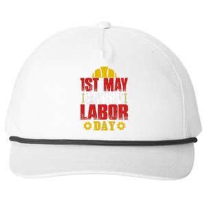 1st May Happy Labor Day Gift Snapback Five-Panel Rope Hat