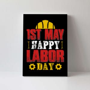 1st May Happy Labor Day Gift Canvas