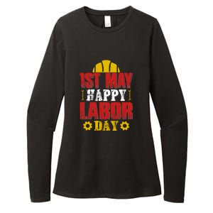 1st May Happy Labor Day Gift Womens CVC Long Sleeve Shirt