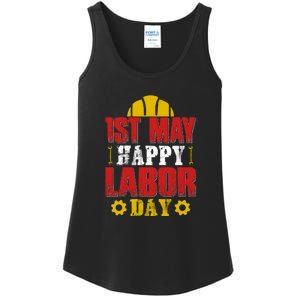 1st May Happy Labor Day Gift Ladies Essential Tank